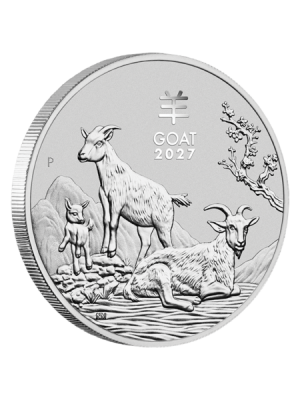 Сребърна монета "Лунарен календар, Година на Козата - 2027", 1 Oz